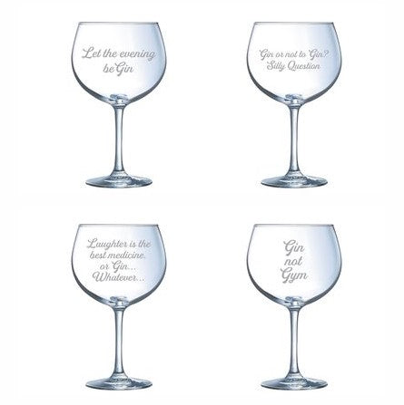 Gin Glasses with Funny Sayings | X4