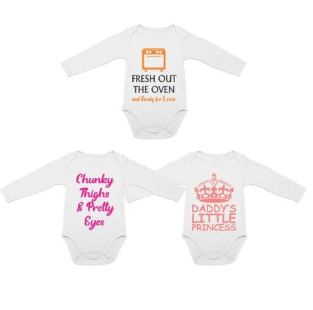 Long Sleeve Onesies - Set of 3 | Daddy's Little Princess