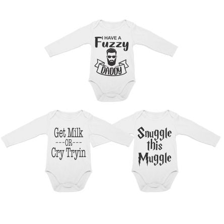 Long Sleeve Onesies - Set of 3 | Snuggle this Muggle